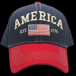 A2 Navy and Red America Cap